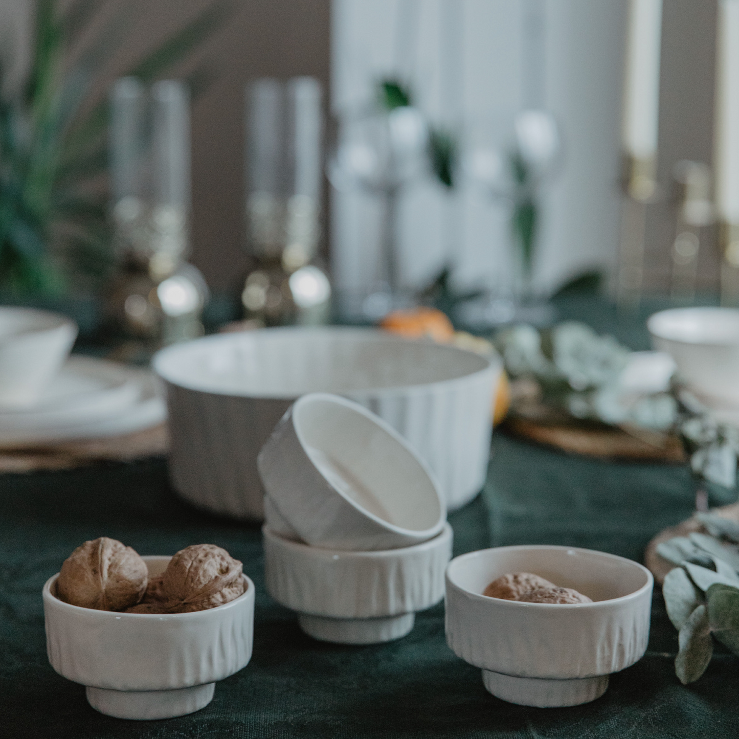 Nature Seramik Mini Kase Beyaz