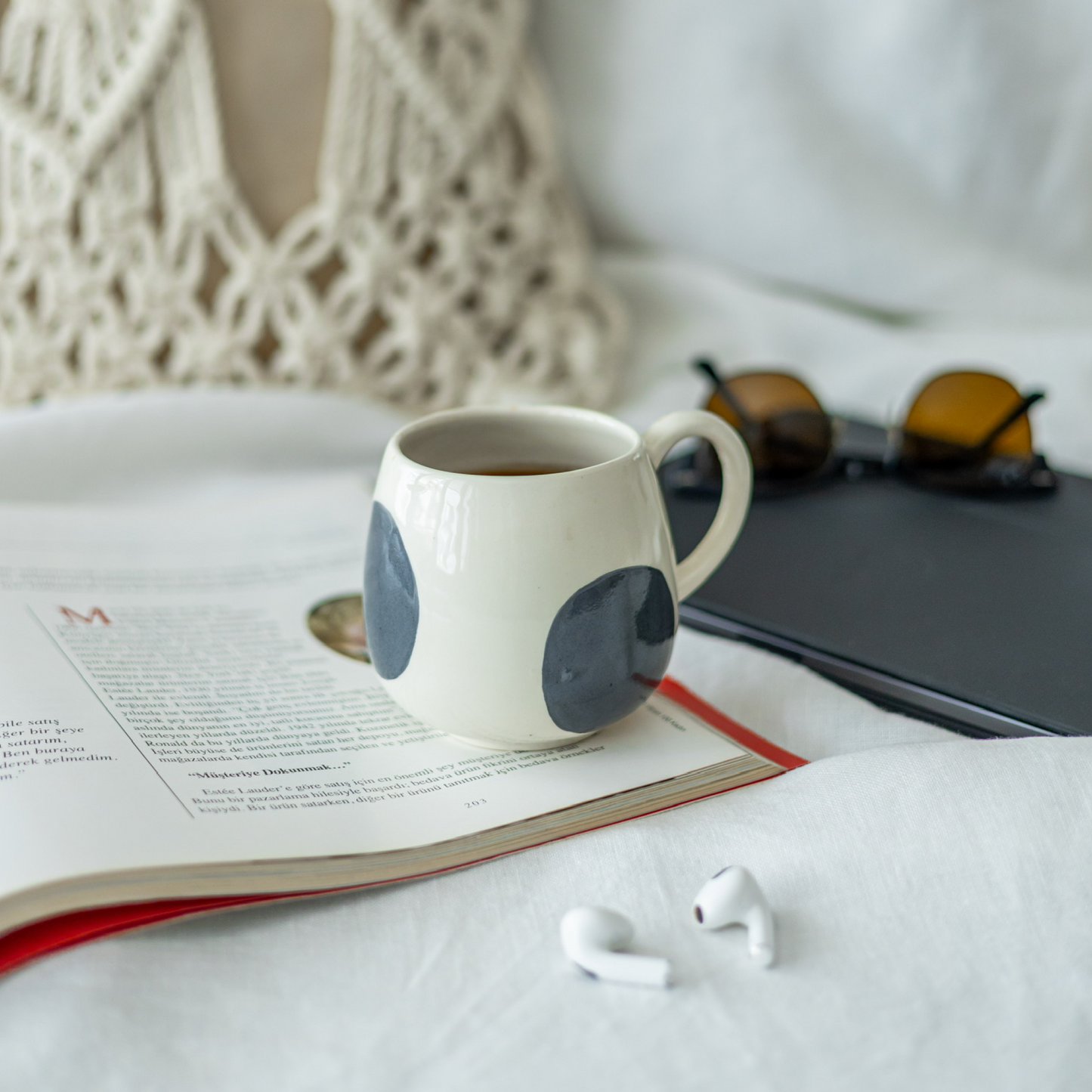 Bubble Seramik Kupa Siyah