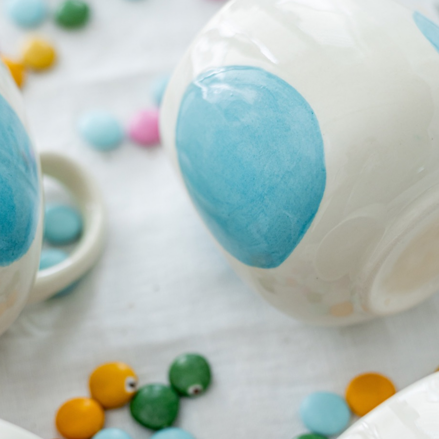 Bubble Seramik Kupa Mavi