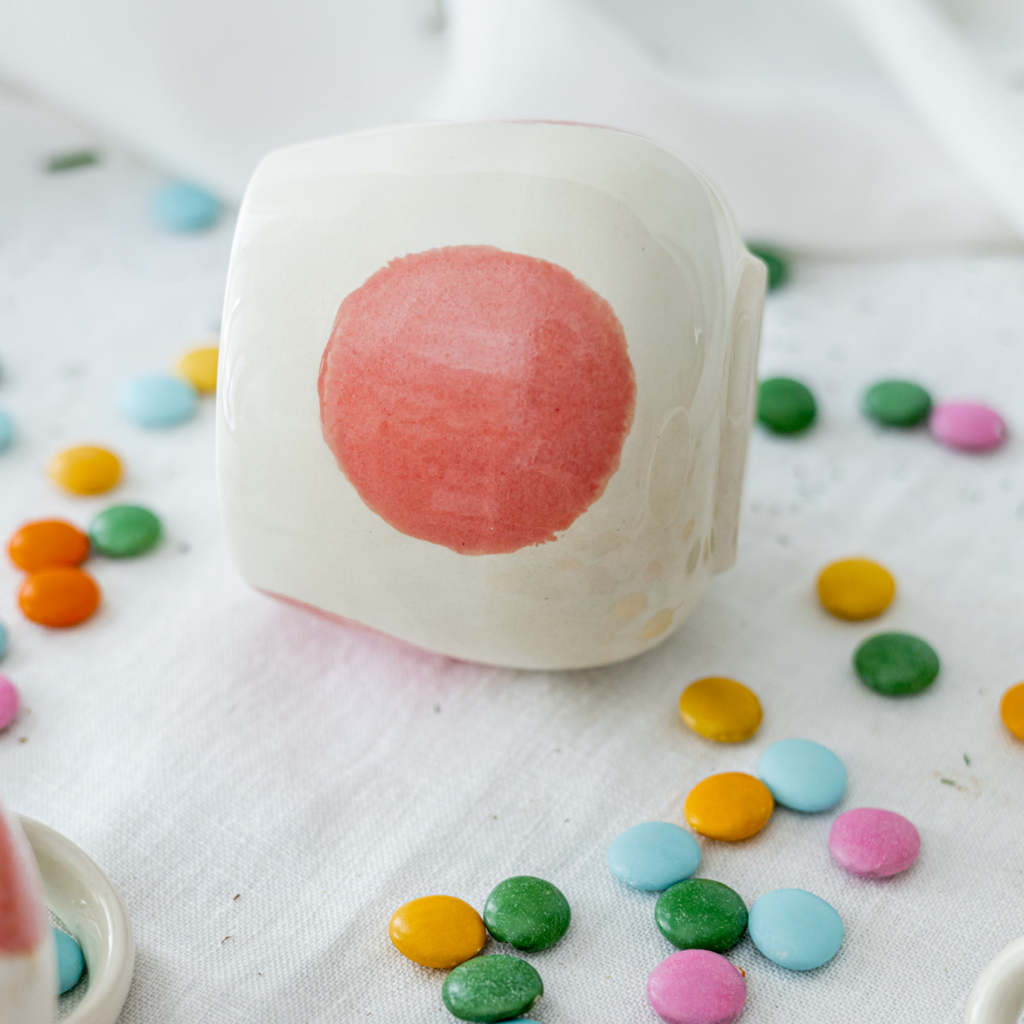 Bubble Seramik Kupa Pembe