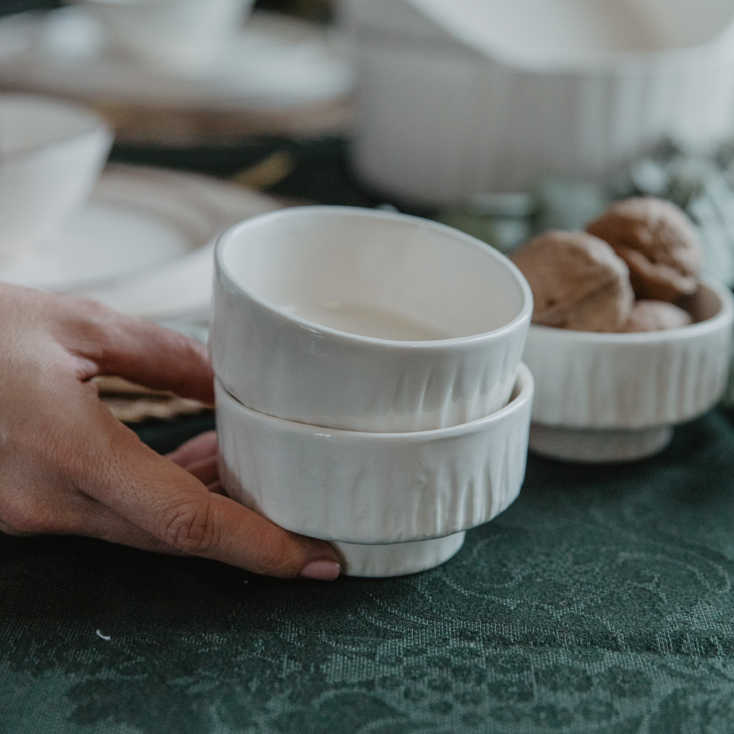 Nature Seramik Mini Kase Beyaz