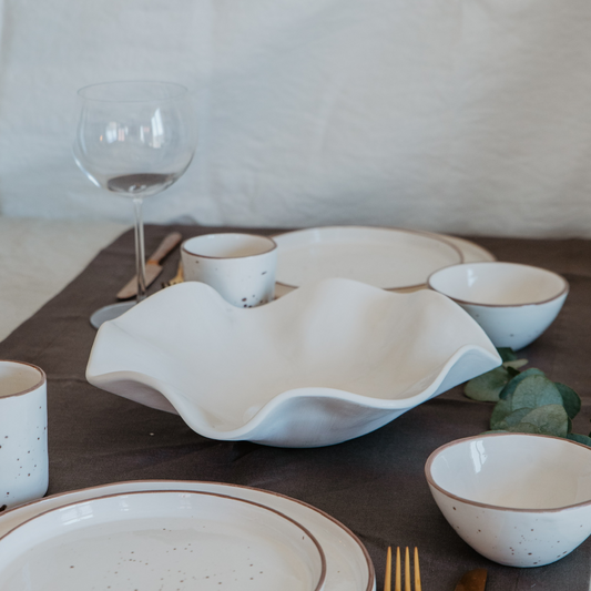 Wave Seramik Kase Beyaz