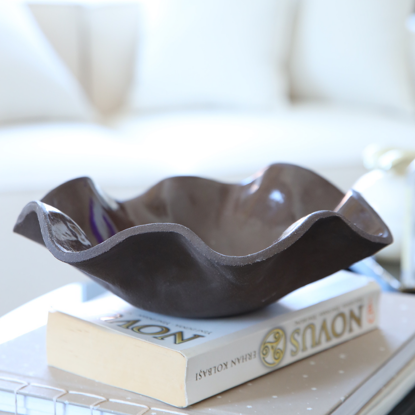 Wave Seramik Kase Kahverengi